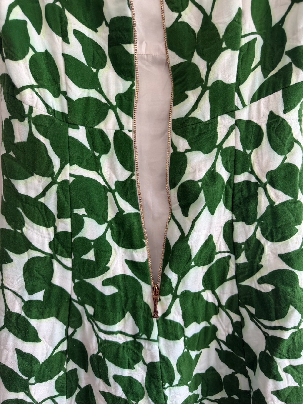 Kate Spade Garden Leaves A-Line Dress Size 4 - Picture 4 of 12